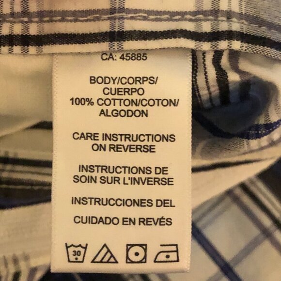 Michael Kors Men's Plaid Shorts Navy Gray Size 38 - Picture 3 of 9